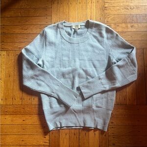 Burberry Light Gray Crew Neck Sweater